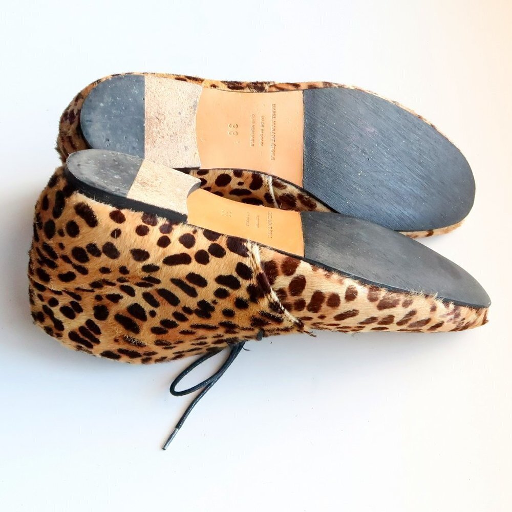 Isabel Marant Etoile Leopard Cheetah Calf Hair Lace-up Ankle Boots Booties 7.5 - Picture 14 of 16